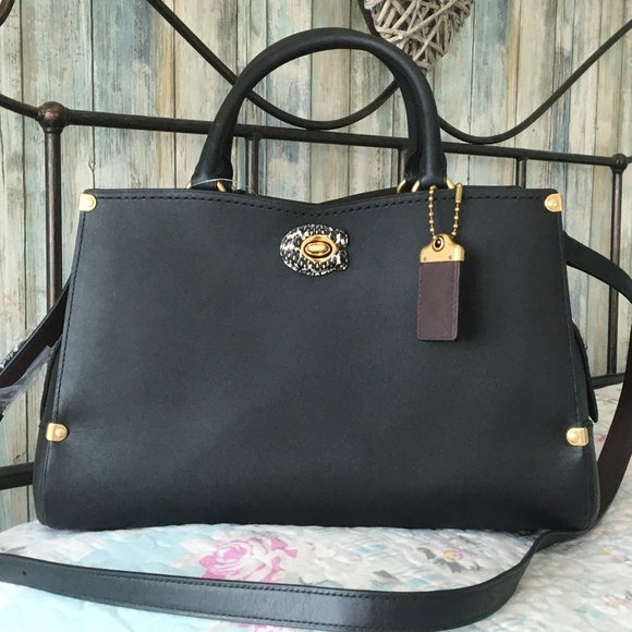 mason carryall with snakeskin detail